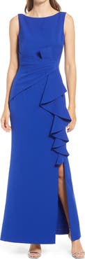 Eliza J Ruffle Front Gown
