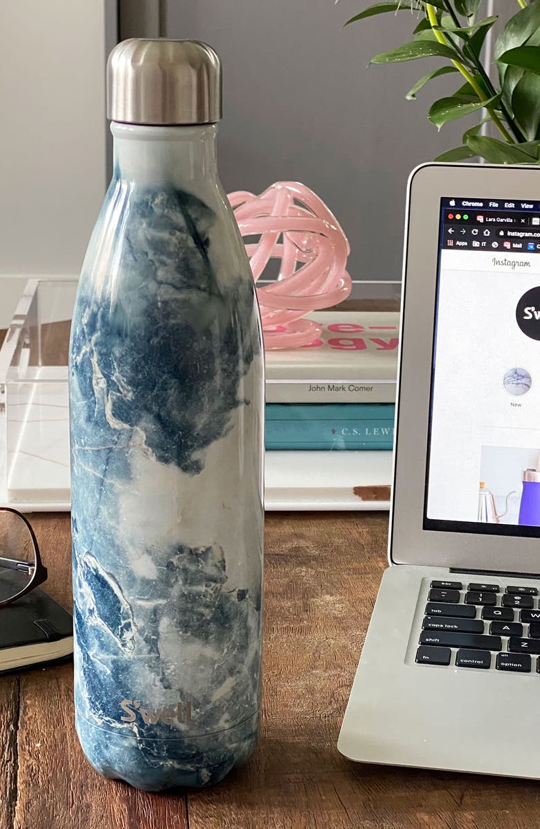 S'well 25-Ounce Insulated Stainless Steel Water Bottle, Alternate, color, Blue Granite