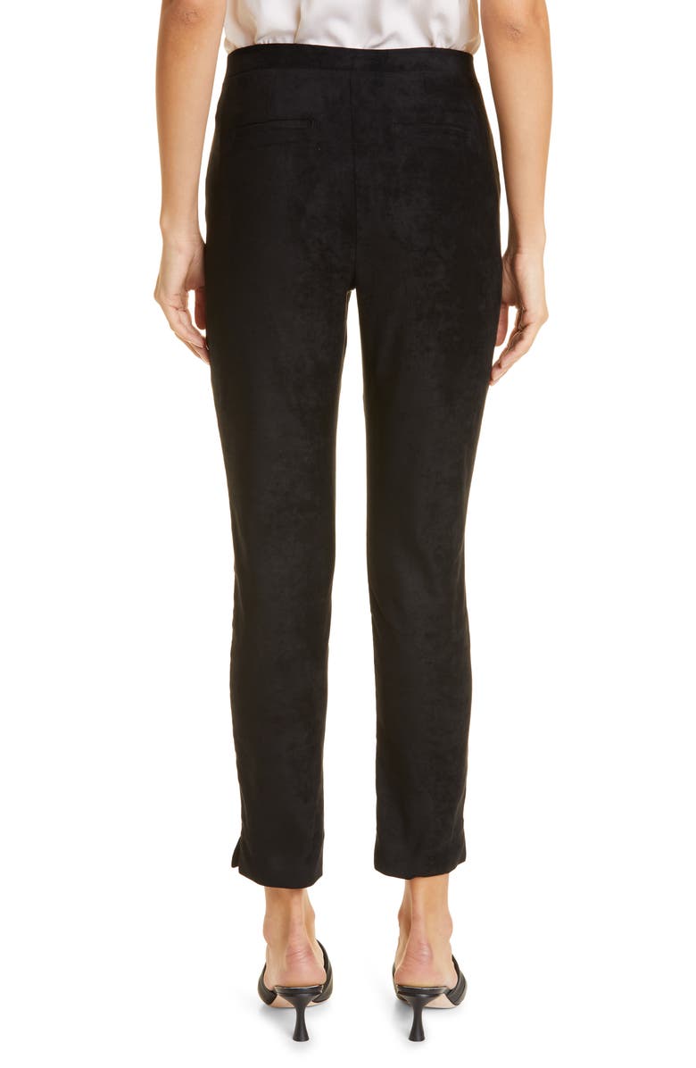 KOBI HALPERIN Lori Faux Suede Pants, Alternate, color, Black