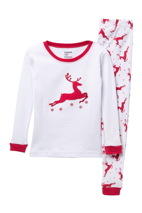 Two-Piece Cotton Matching Family Holiday Pajamas, Argyles & Holiday Prints