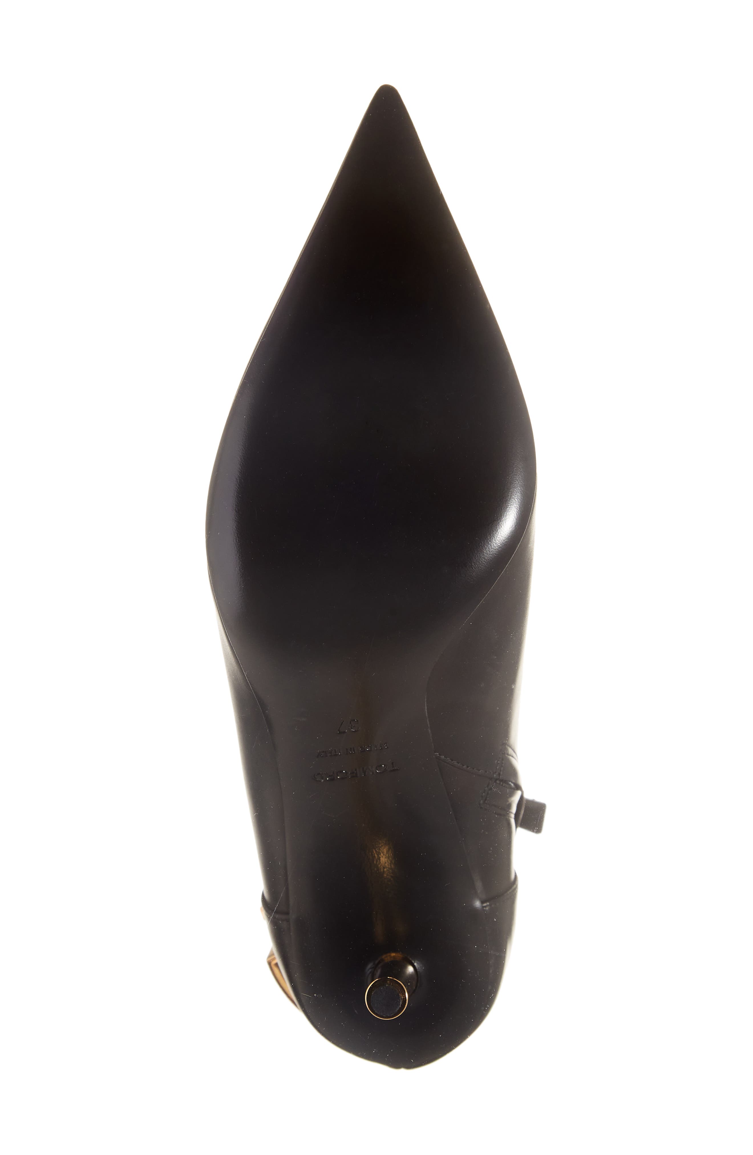 TOM FORD Padlock Pointed Toe Bootie, Alternate, color, 