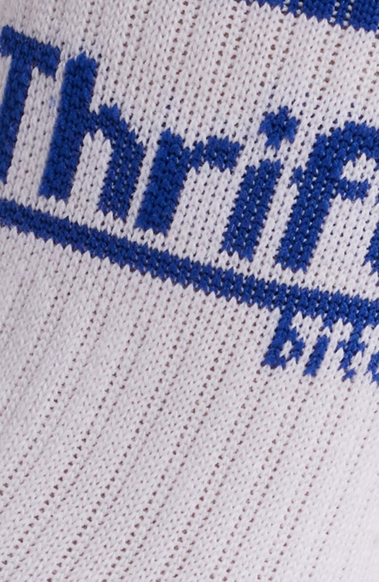 Friday Feelin’ Thrifty Bitch Crew Socks, Alternate, color, White