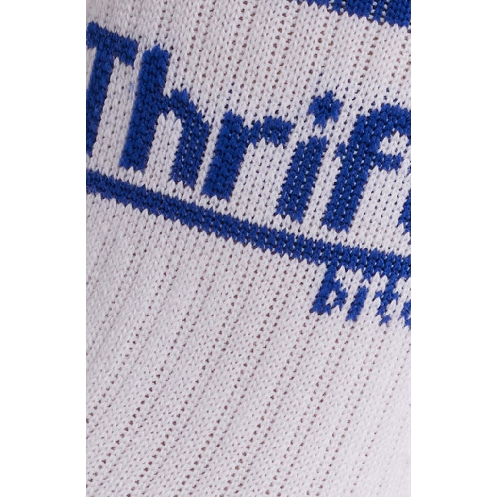 Friday Feelin ' Thrifty Bitch Crew Socks In White