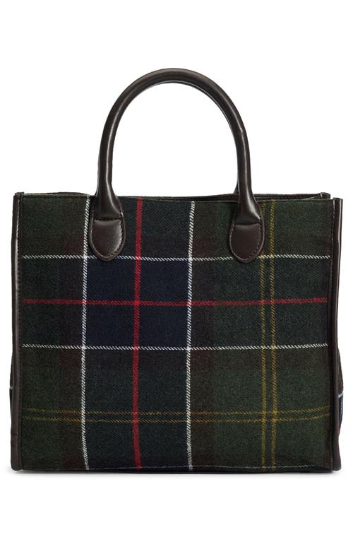 Barbour Barrhill Tartan Plaid Wool Blend Tote In Multi