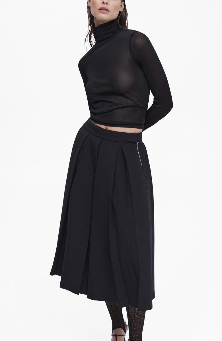 MANGO Pleated Skirt, Alternate, color,