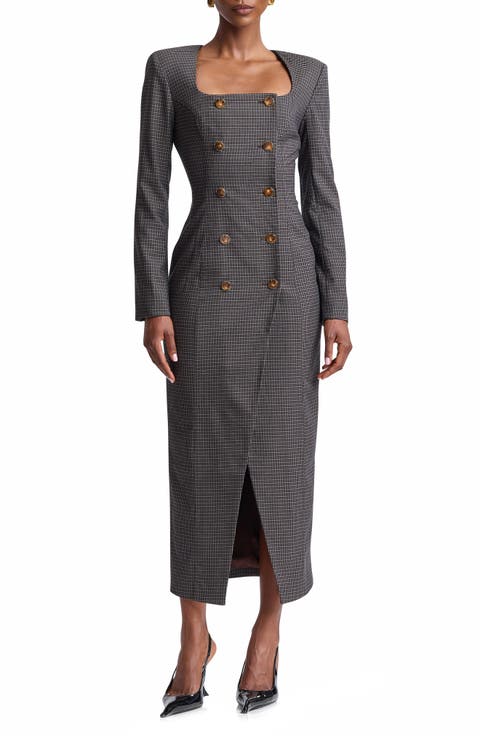 Double Breasted Long Sleeve Dress