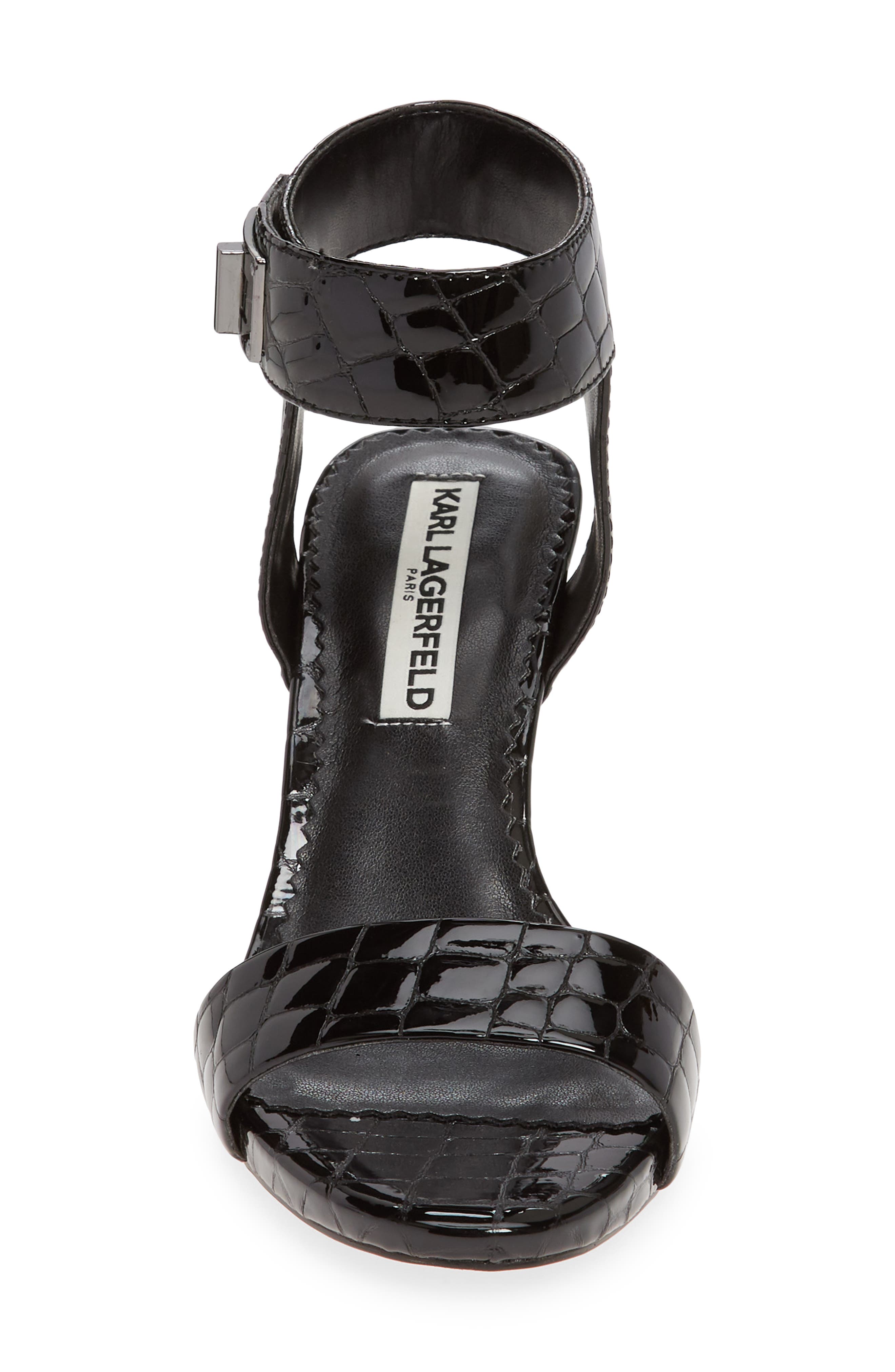 KARL LAGERFELD PARIS Olivia Ankle Strap Sandal, Alternate, color, 