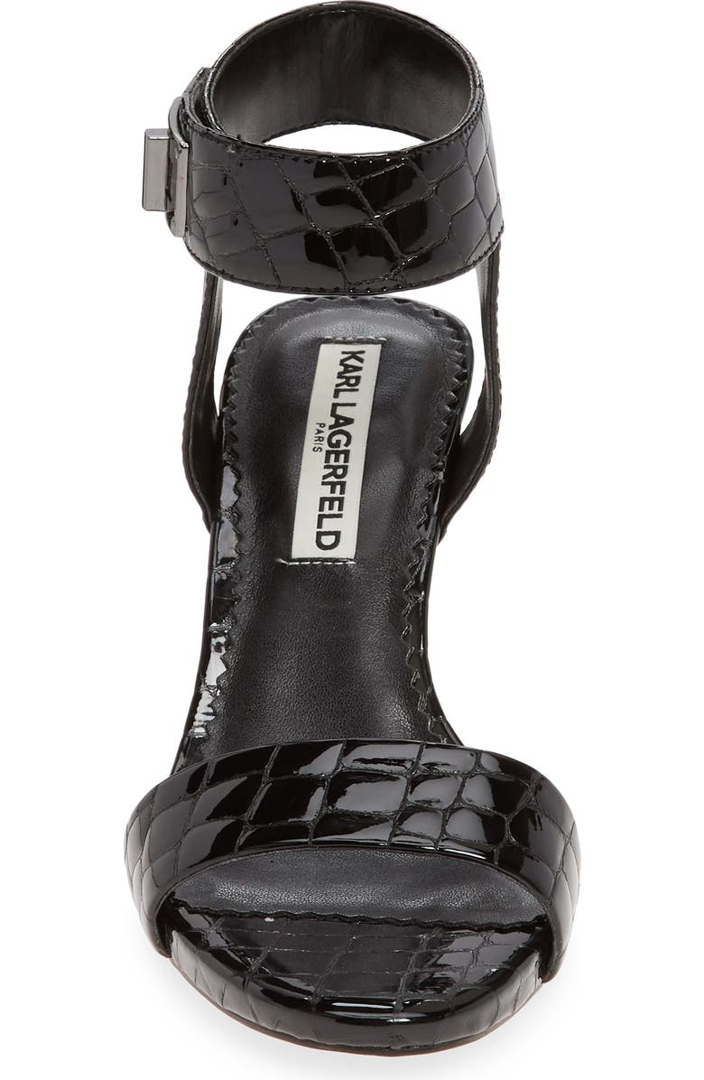 KARL LAGERFELD PARIS Olivia Ankle Strap Sandal, Alternate, color,