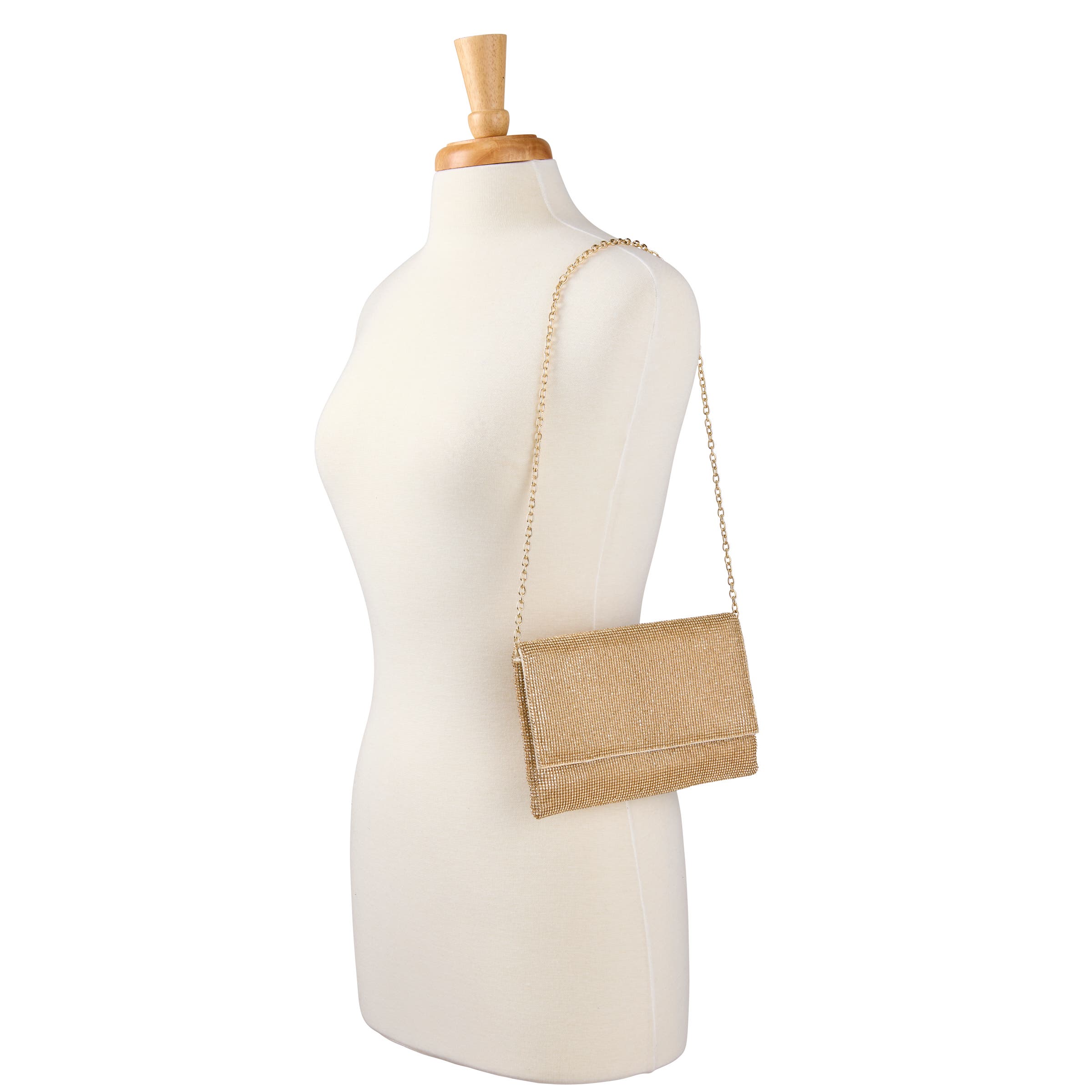 Gemma Crystal Clutch, Alternate, color, Gold