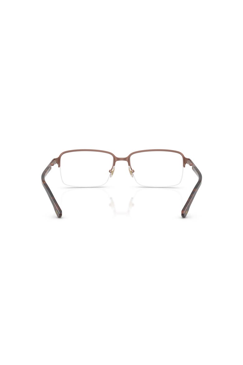 57mm Rectangle optical glasses, Alternate, color, Brown