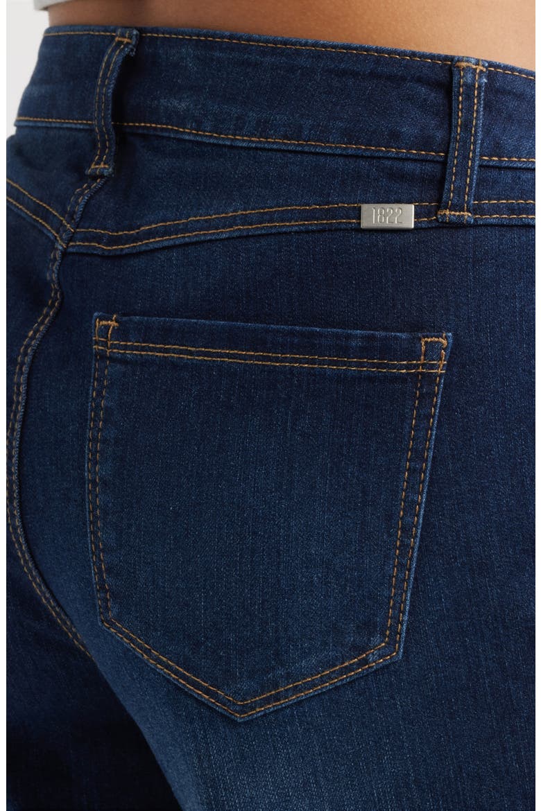 High Waist Rolled Cuff Slim Wide Leg Jeans, Alternate, color, XAY