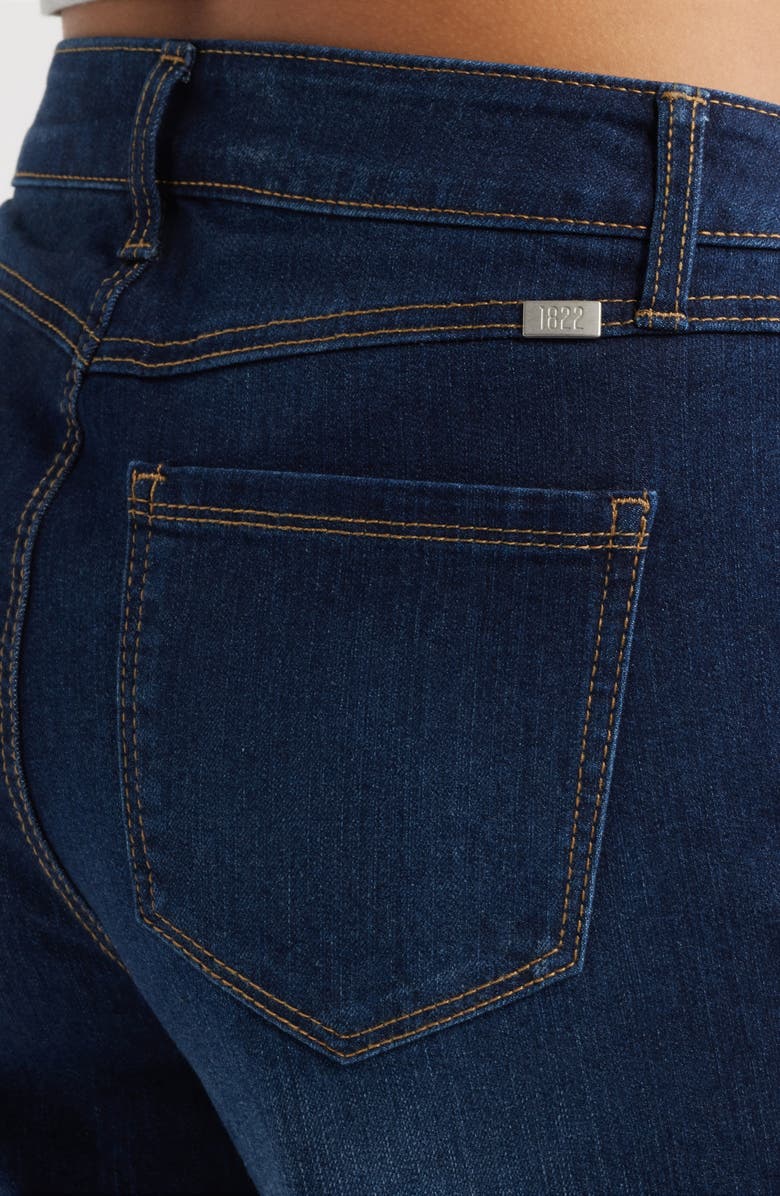 1822 Denim High Waist Rolled Cuff Slim Wide Leg Jeans, Alternate, color, 