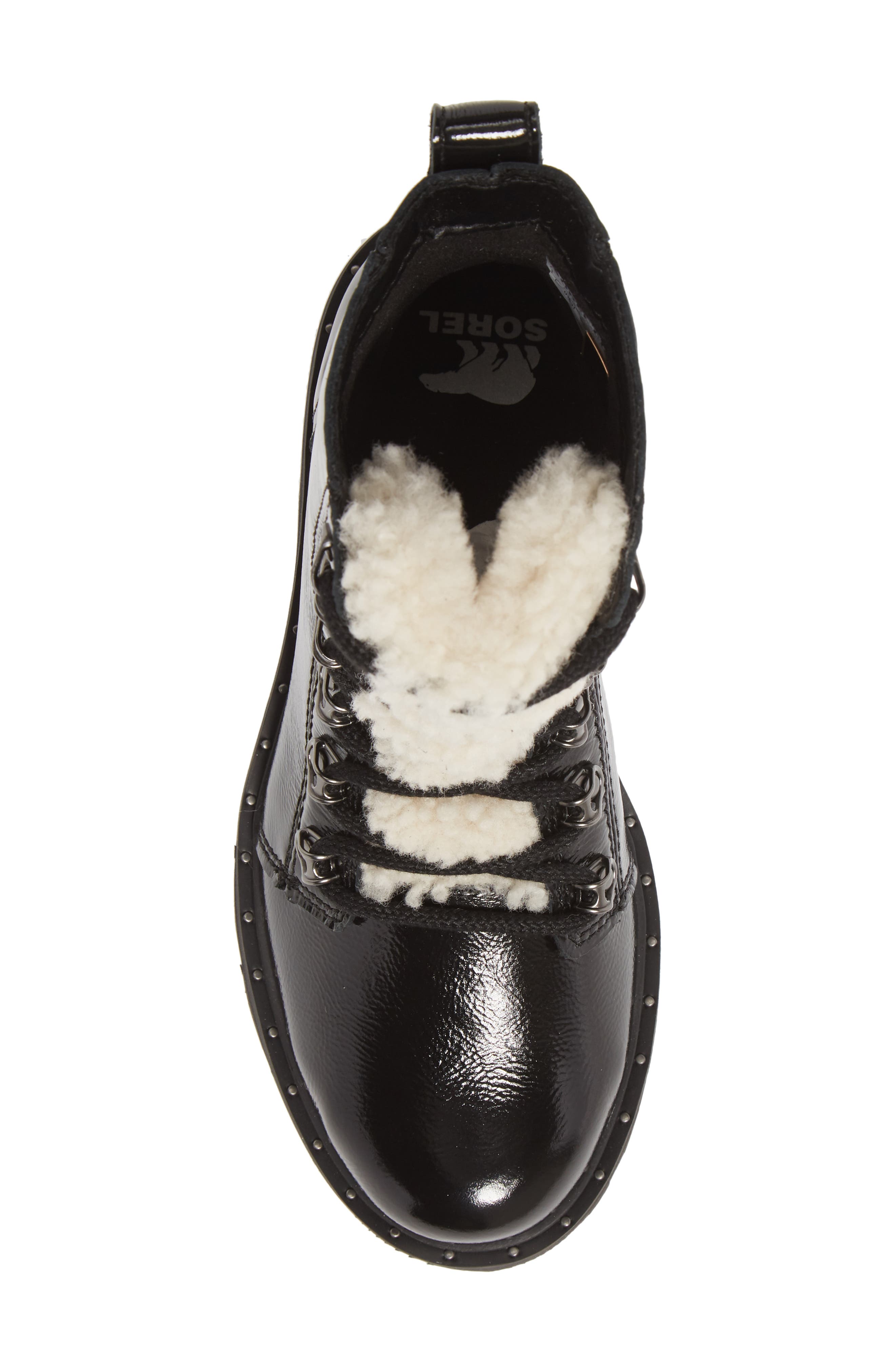 SOREL Lennox Lace-Up Boot with Genuine Shearling Trim, Alternate, color, 