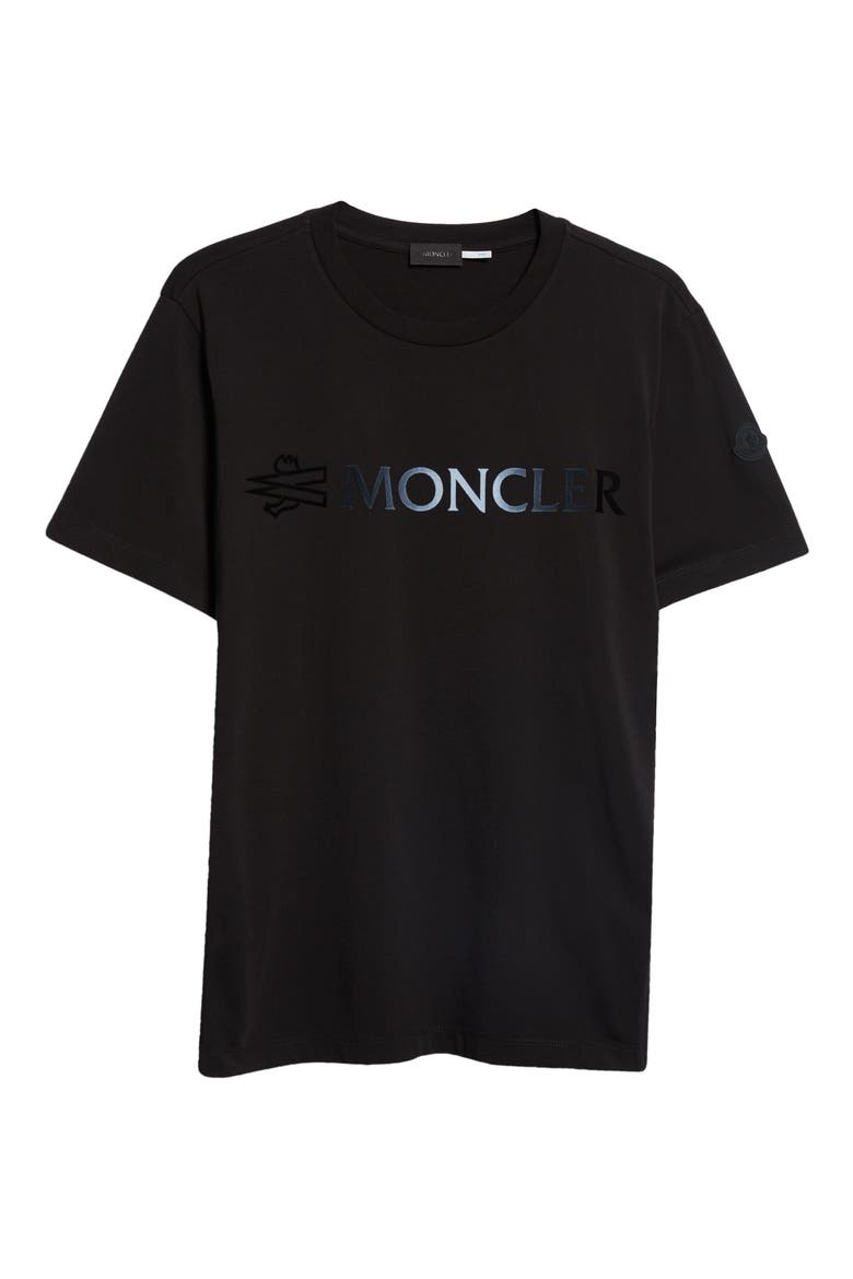 Gradient Logo Cotton Graphic T-Shirt, Alternate, color, BLACK