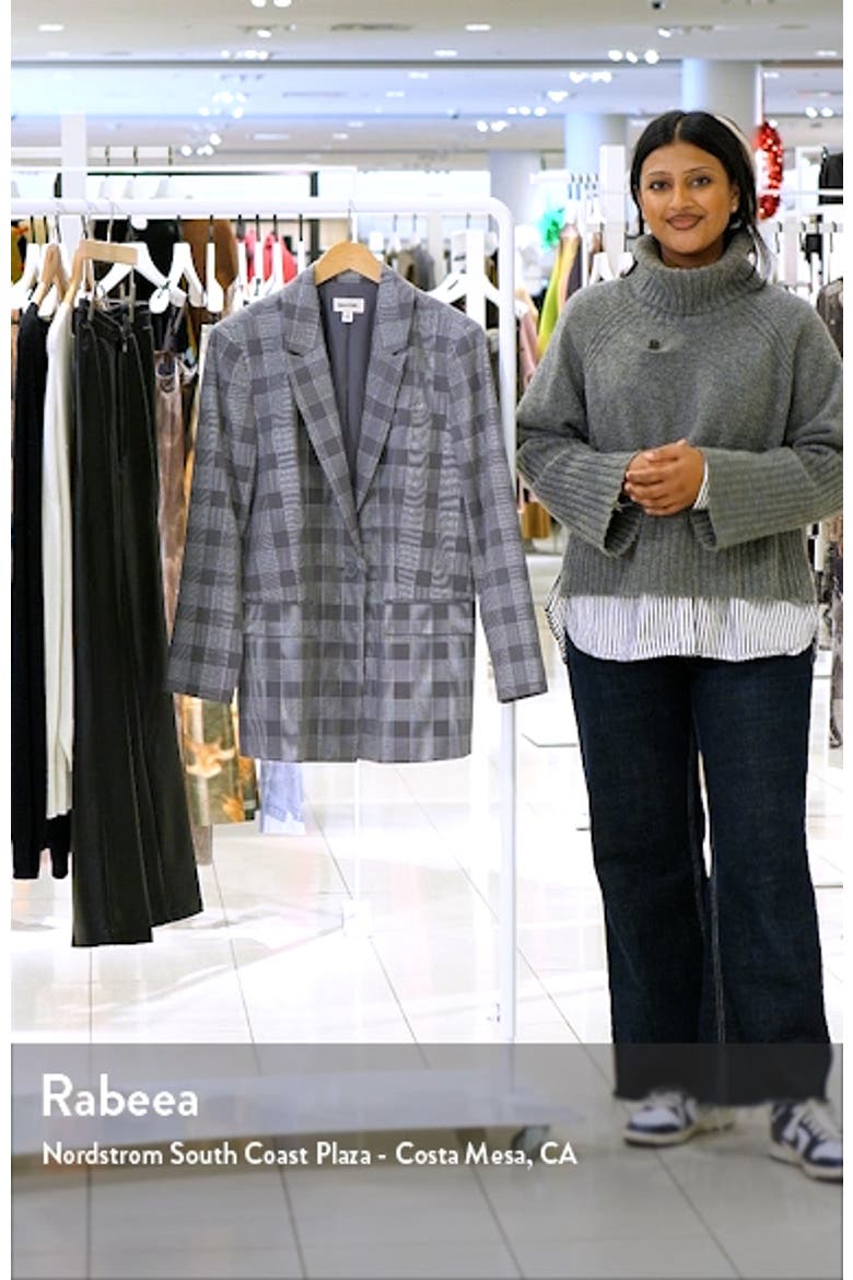 Plaid Bracelet Sleeve Blazer video