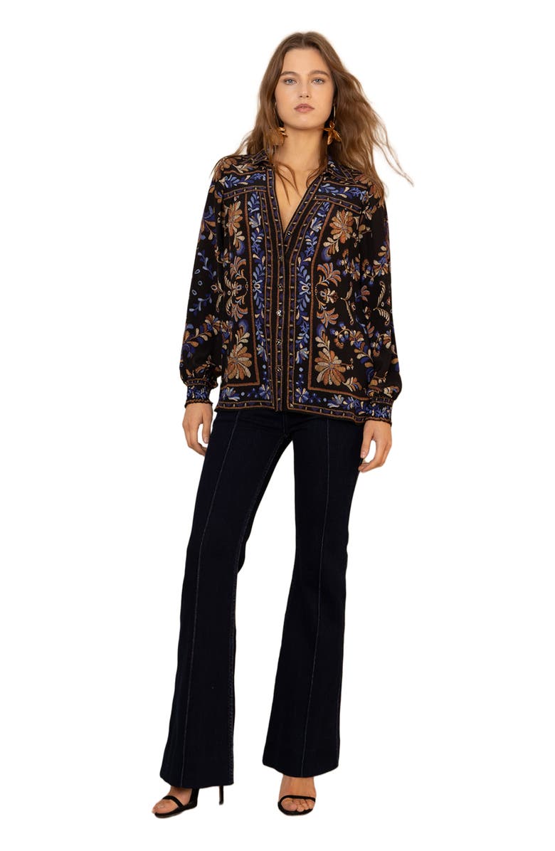 Hale Bob Avalynn Silk Top, Main, color, 