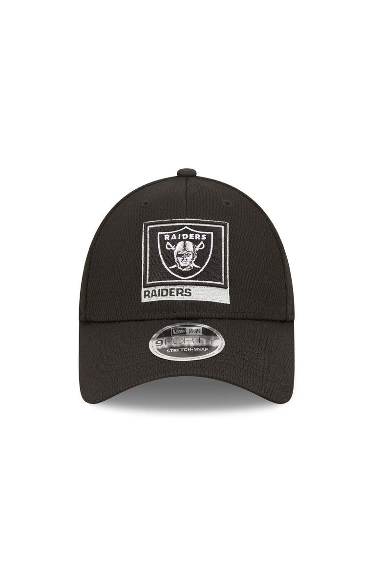New Era Men's New Era Black Las Vegas Raiders Framed AF 9FORTY Snapback Hat, Alternate, color,