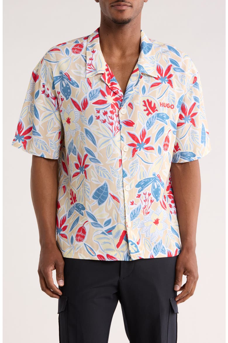 Beach Camp Shirt, Main, color, NATURAL