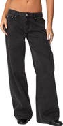 EDIKTED Bow Pocket Wide Leg Jeans