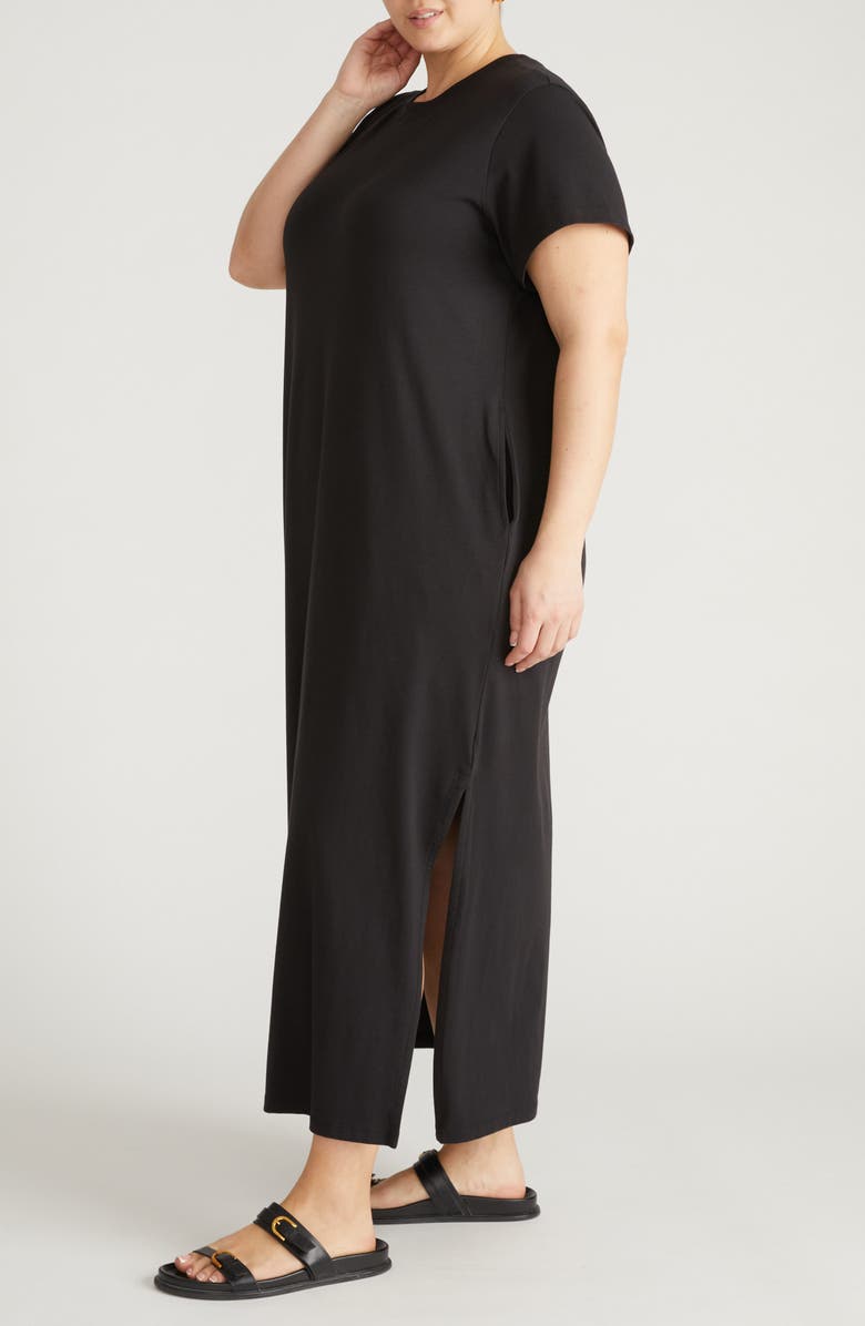 Universal Standard Halie Maxi T-Shirt Dress, Alternate, color, Black