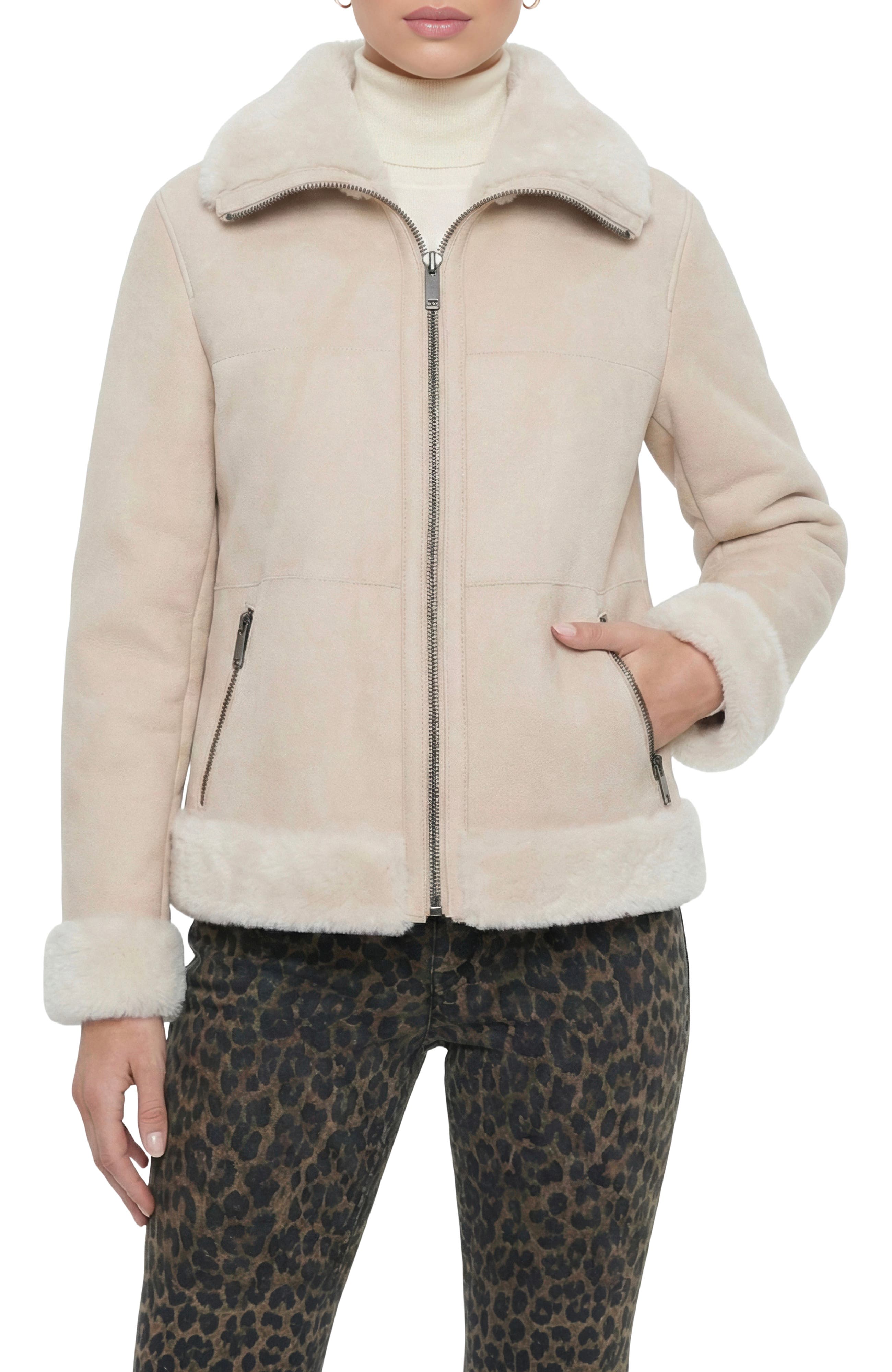 Merino Genuine Shearling Zip Jacket - image 3