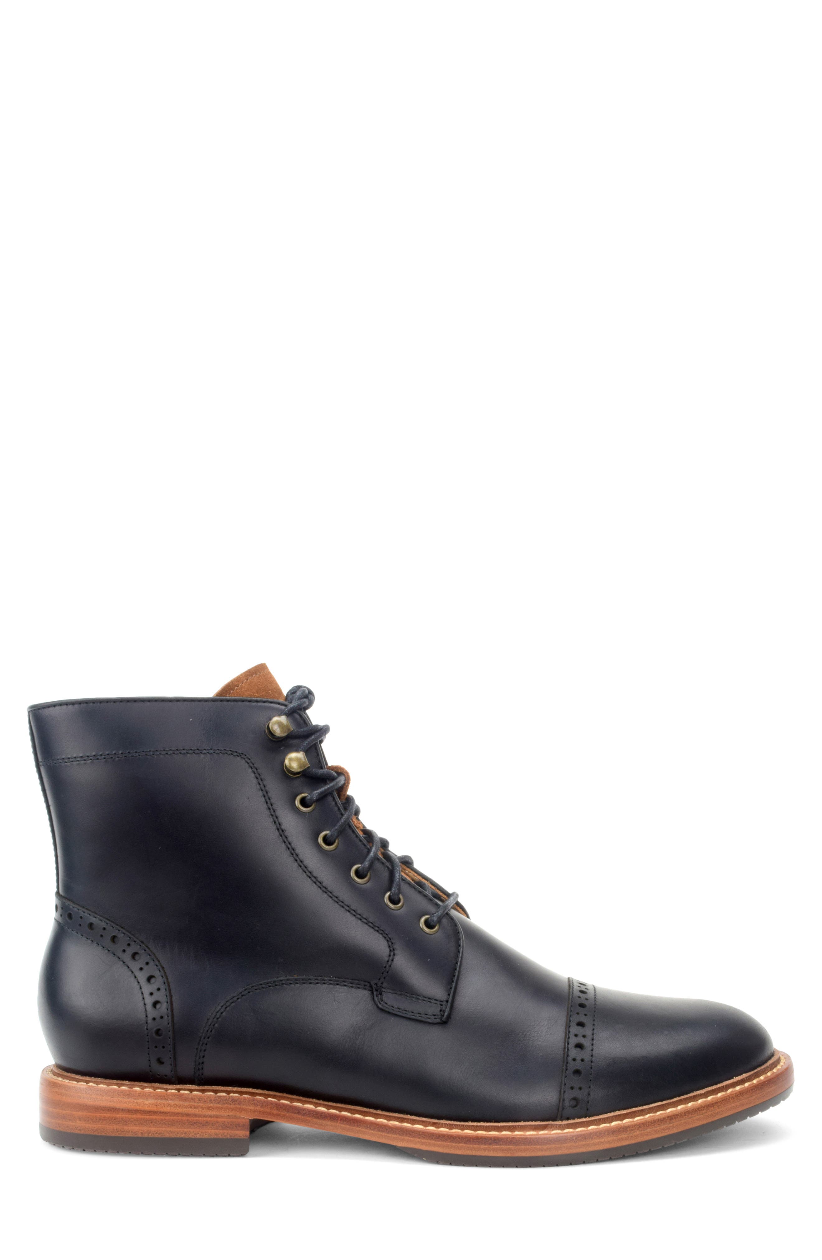 Warfield & Grand Woodlands Brogue Boot, Alternate, color, Black