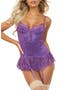 Lace Skirted Basque & Thong Set