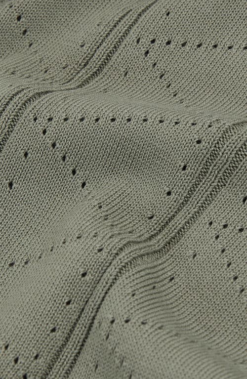 Reiss Mens Tay Pointelle-knit Modal And Cotton-blend Shirt Sage In Gray
