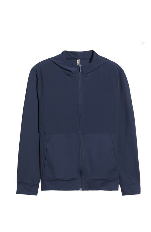 Zella Live In Hybrid Zip Hoodie In Navy Eclipse