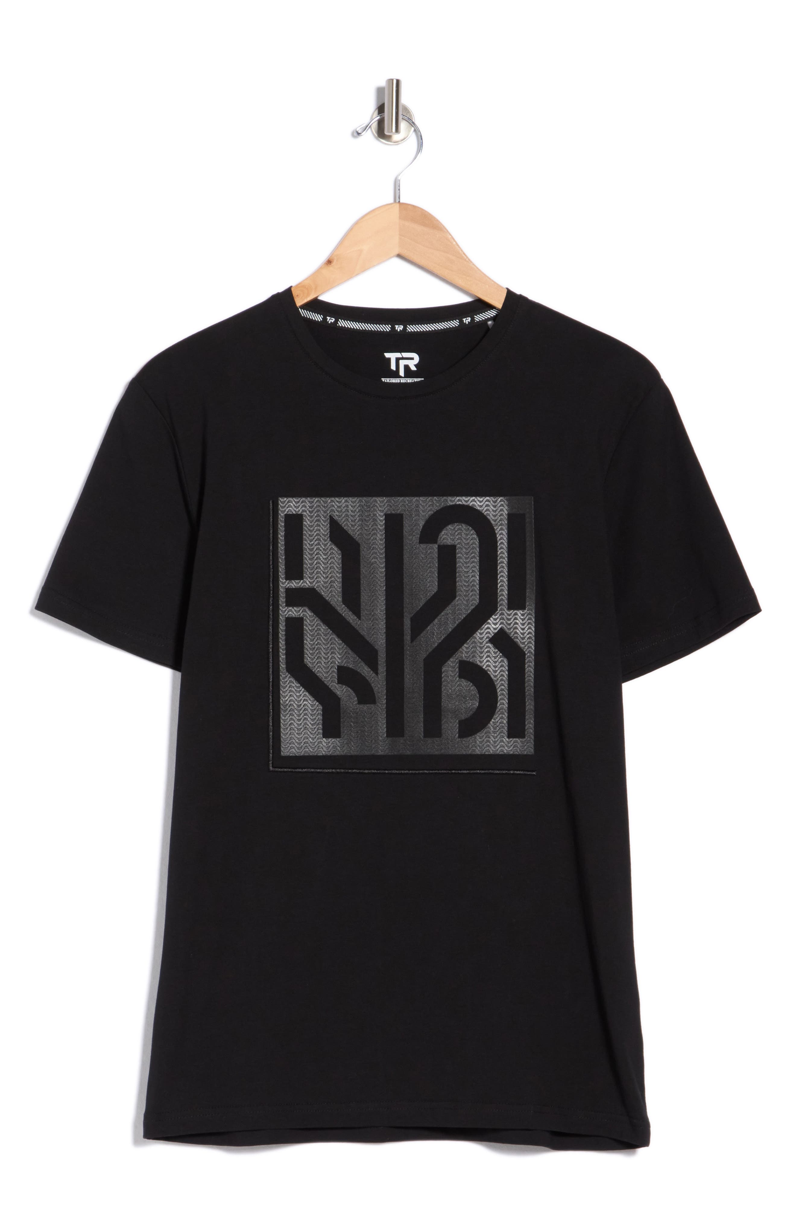 3D Geometric Line Graphic T-Shirt