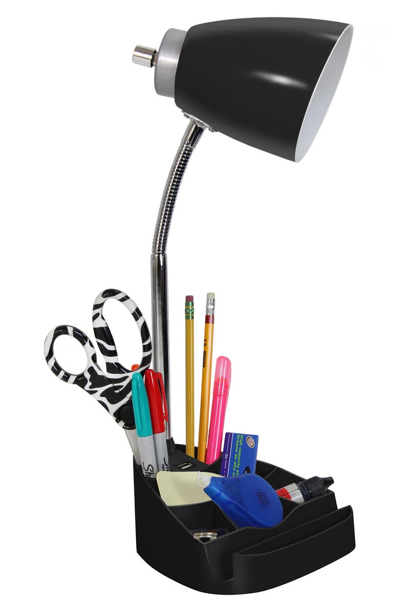 LALIA HOME Gooseneck USB Port Organizer Desk Lamp, Alternate, color, 