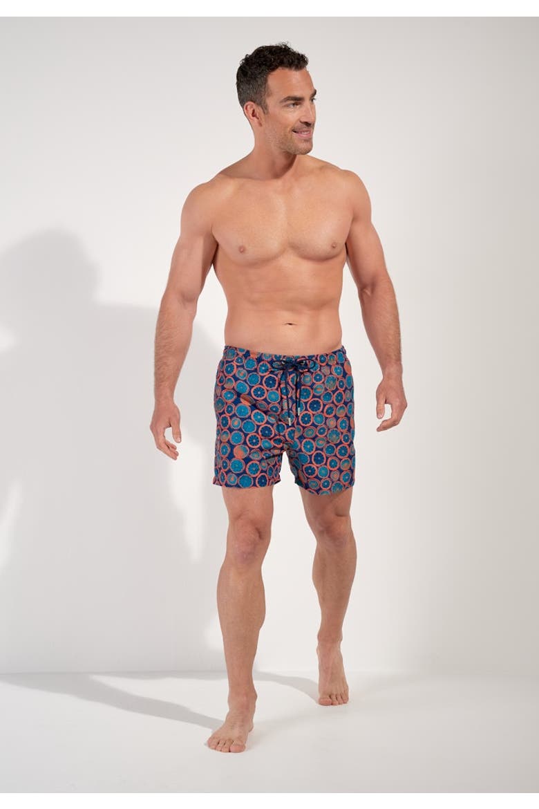 Trapani Beach Boxer, Alternate, color, Navy Print