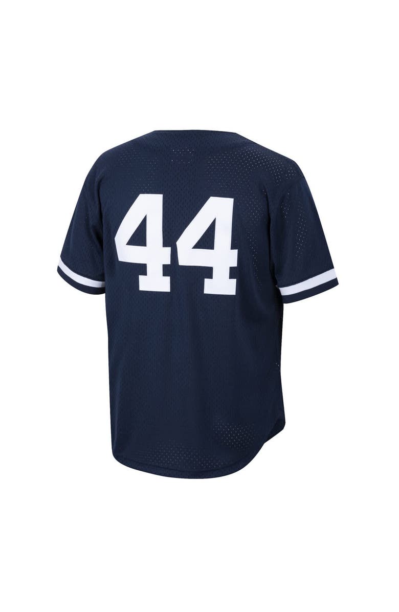 Mitchell & Ness Men's Mitchell & Ness Reggie Jackson Navy New York Yankees Cooperstown Collection Mesh Batting Practice Button-Up Jersey, Alternate, color,