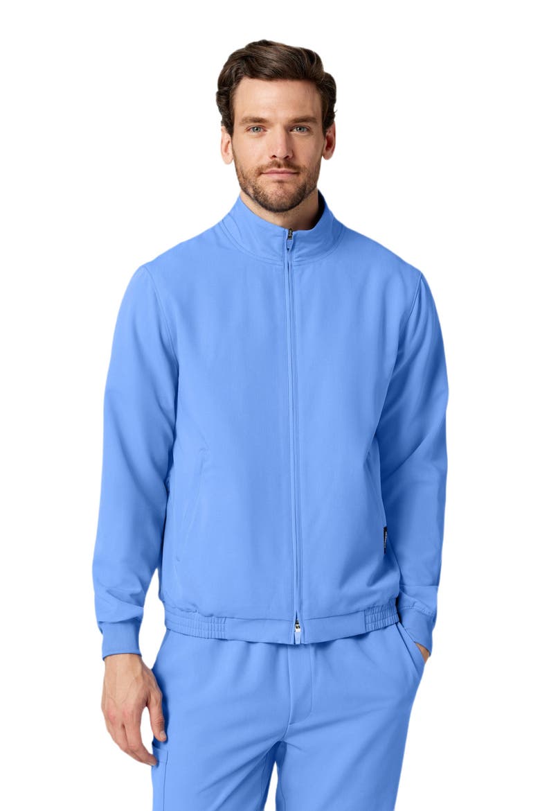 Wolfe Men's 6-Pocket Classic Scrub Jacket, Alternate, color, Ceil Blue
