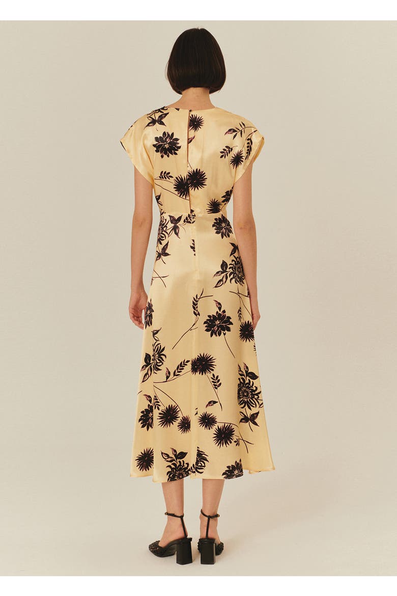 Floral Embroidered Viscose Dress, Alternate, color, Ecru