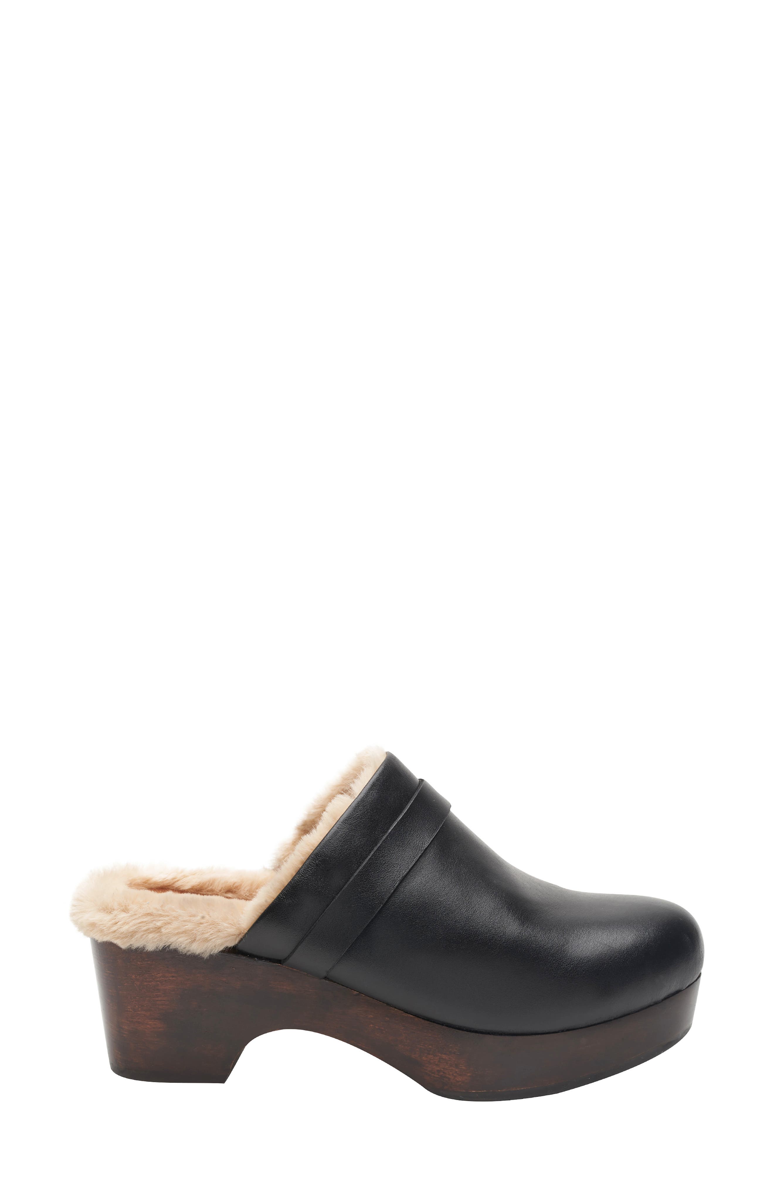 André Assous Sofi Faux Shearling Lined Water Resistant Clog, Alternate, color, 