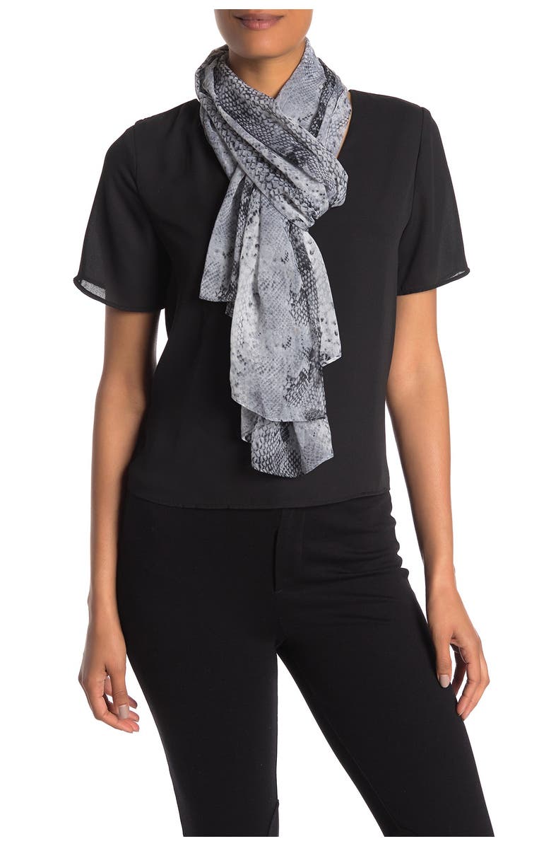 Collection XIIX Python Print Wrap Scarf, Main, color, 