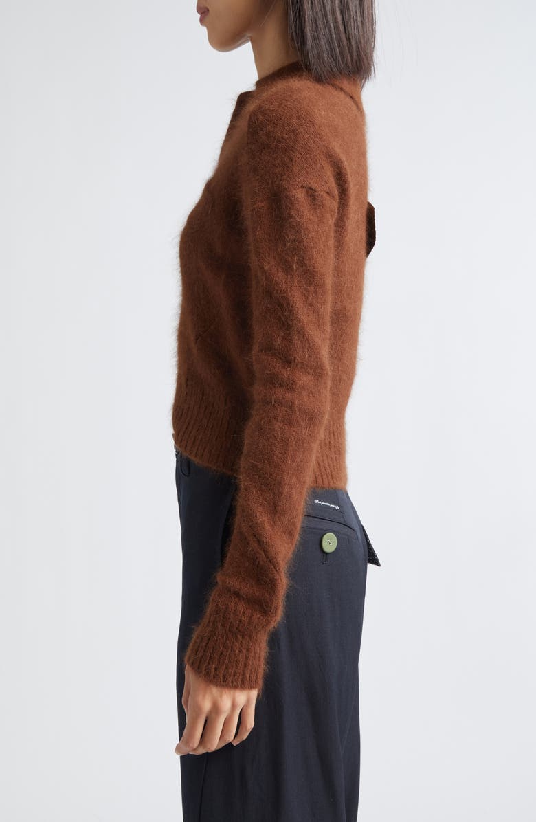 Undercover Angora Blend Polo Sweater, Alternate, color, Brown