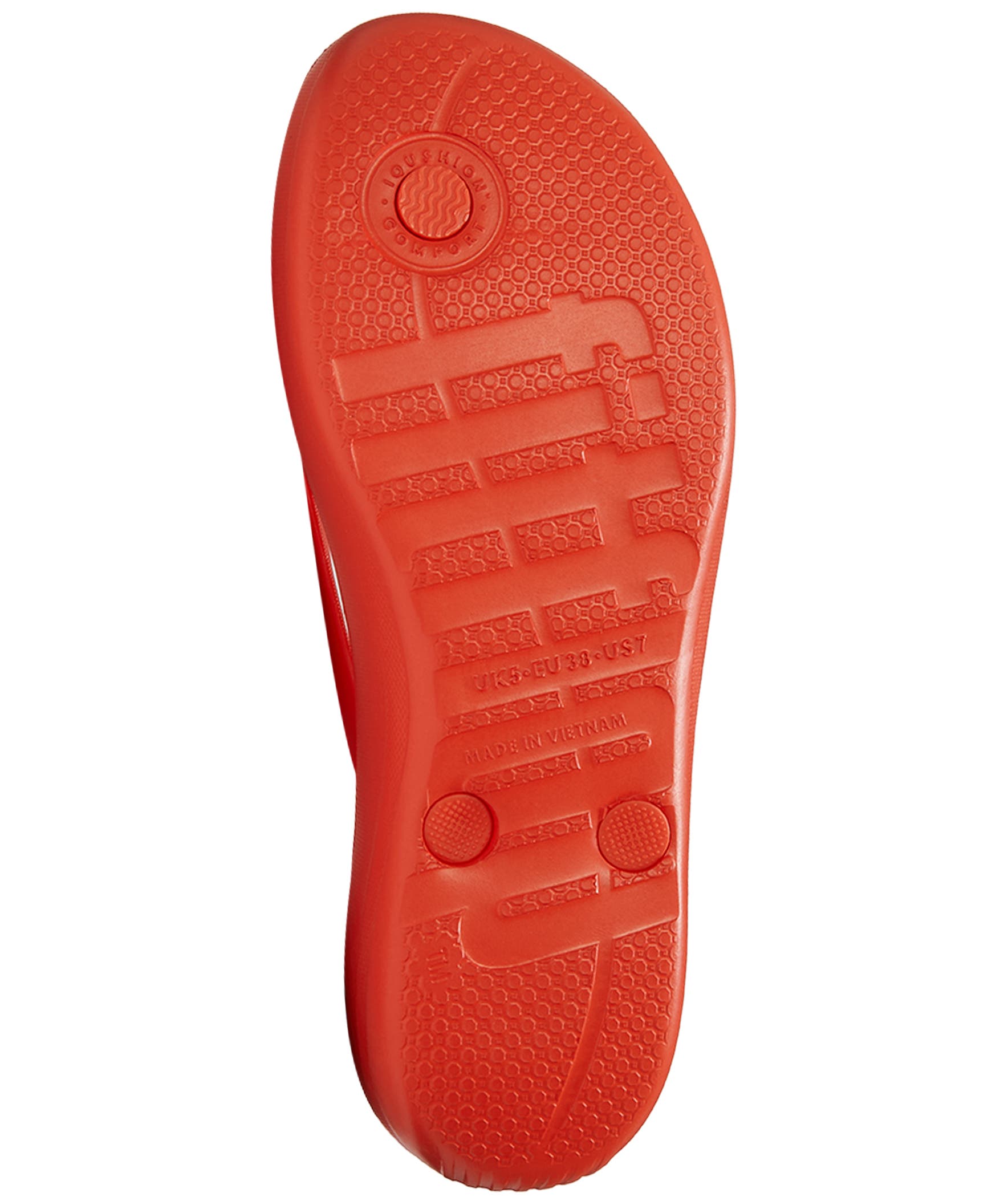 Iqushion Glossy Flip-Flops, Alternate, color, Cherry Tomato