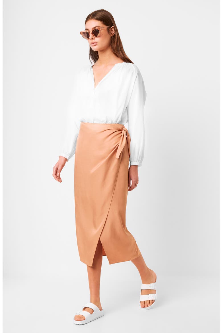 Gabina Drape Skirt, Alternate, color, BLUSHED TAN