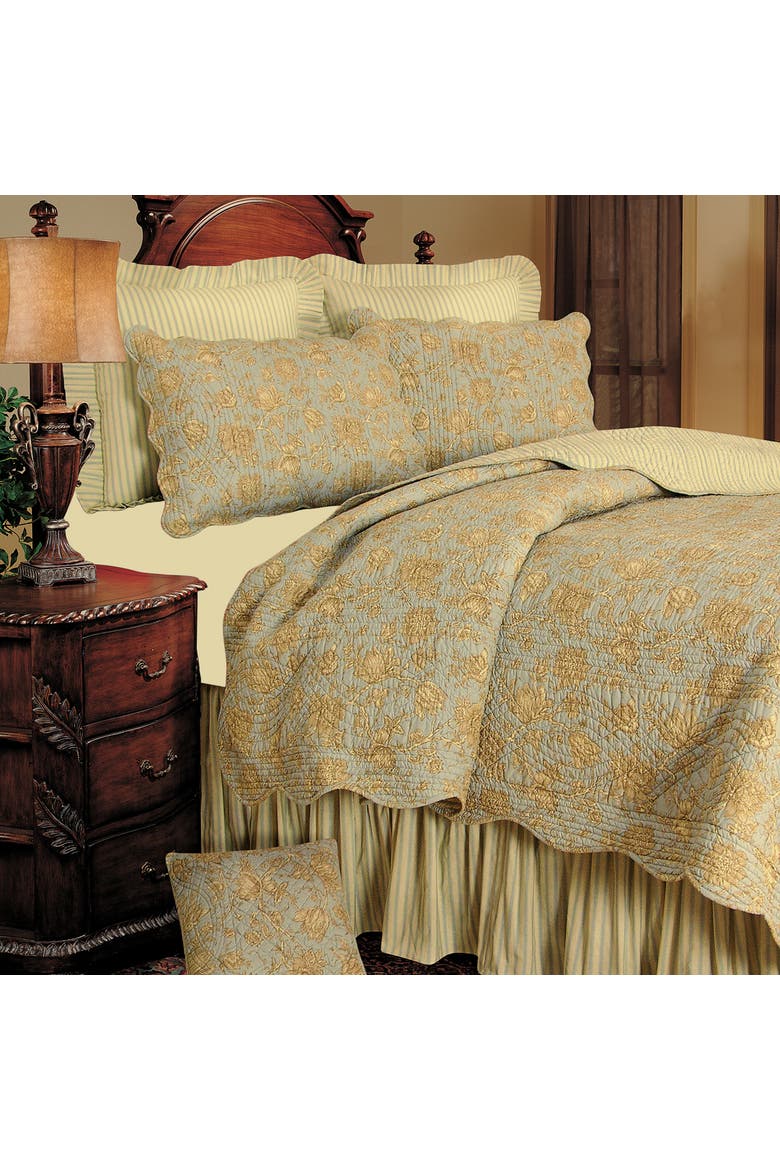 Berkley Blue Vintage 100% Cotton Standard Pillow Sham 20" x 26", Alternate, color, Blue