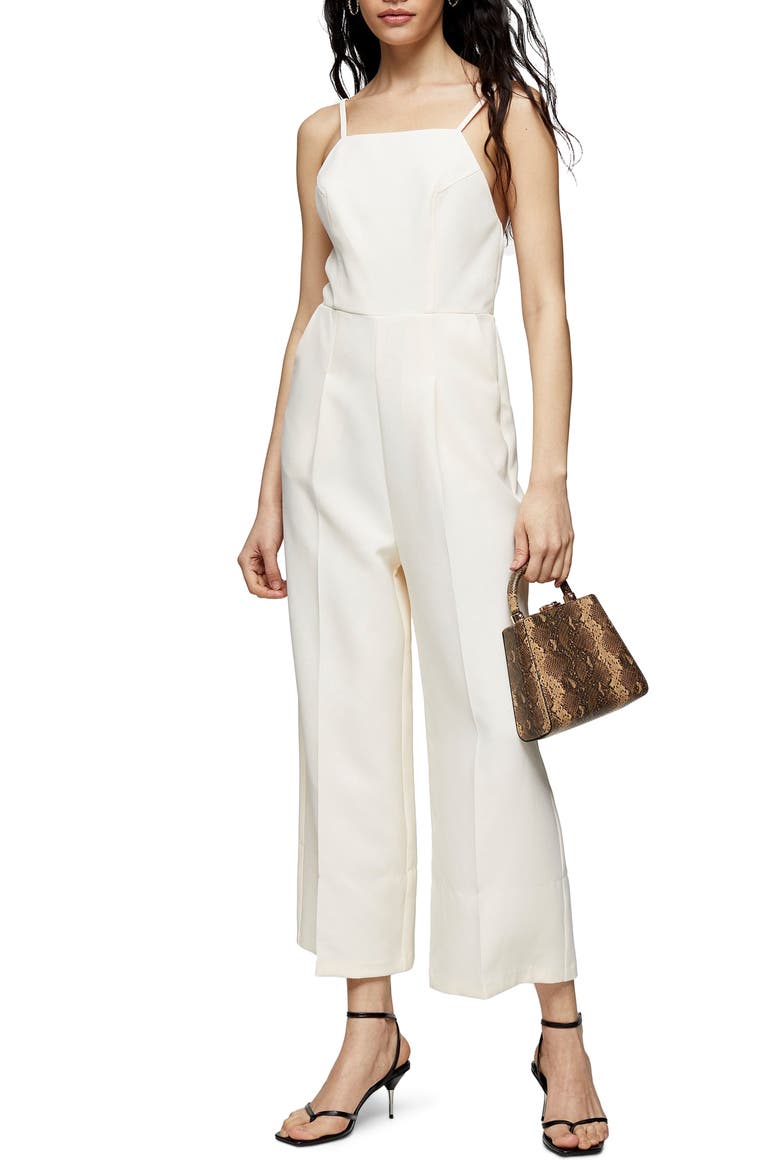 Strappy Back Wide Leg Jumpsuit, Main, color, IVORY