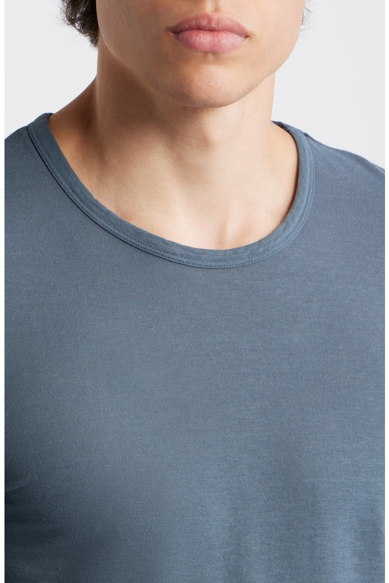 Long Sleeve Organic Cotton Crewneck T-Shirt, Alternate, color, LAKE