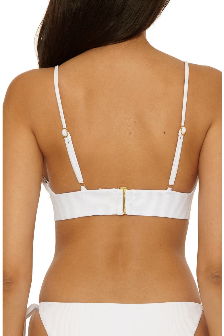 Modern Edge Halter Bikini Top, Alternate, color, WHITE