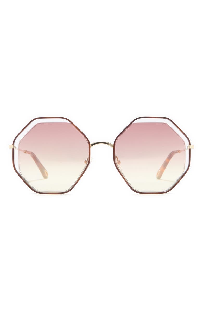 Chloé 58mm Geometric Sunglasses, Main, color,