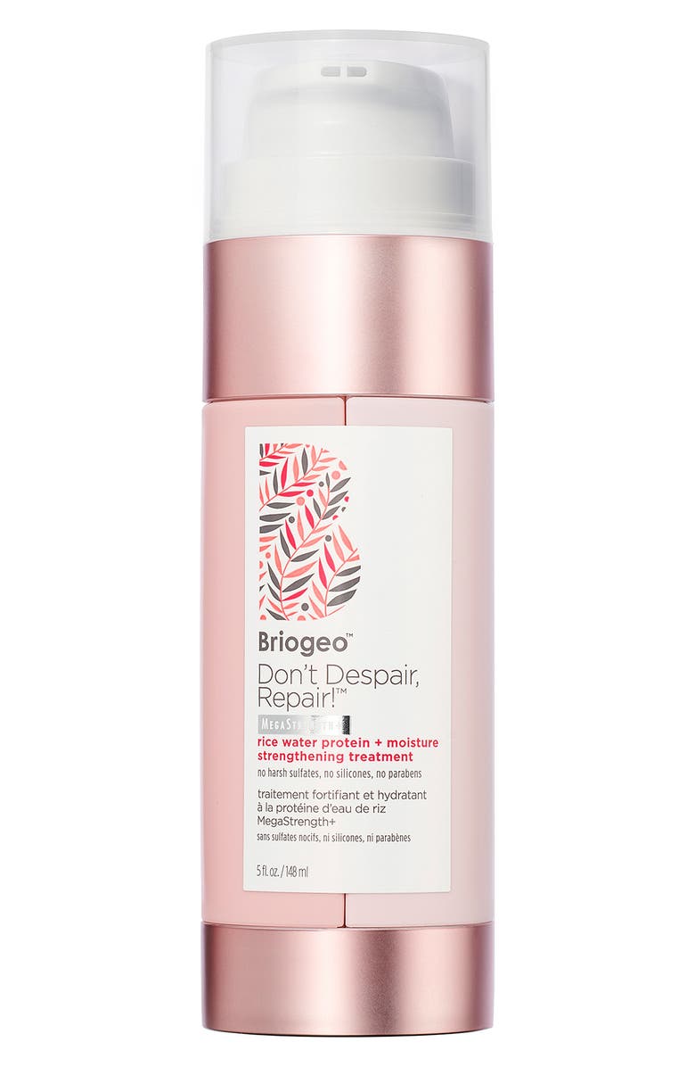 Briogeo Don’t Despair, Repair!<sup>™</sup> Rice Water Protein + Moisture Strengthening Hair Treatment for Dry + Damaged Hair, Main, color, 