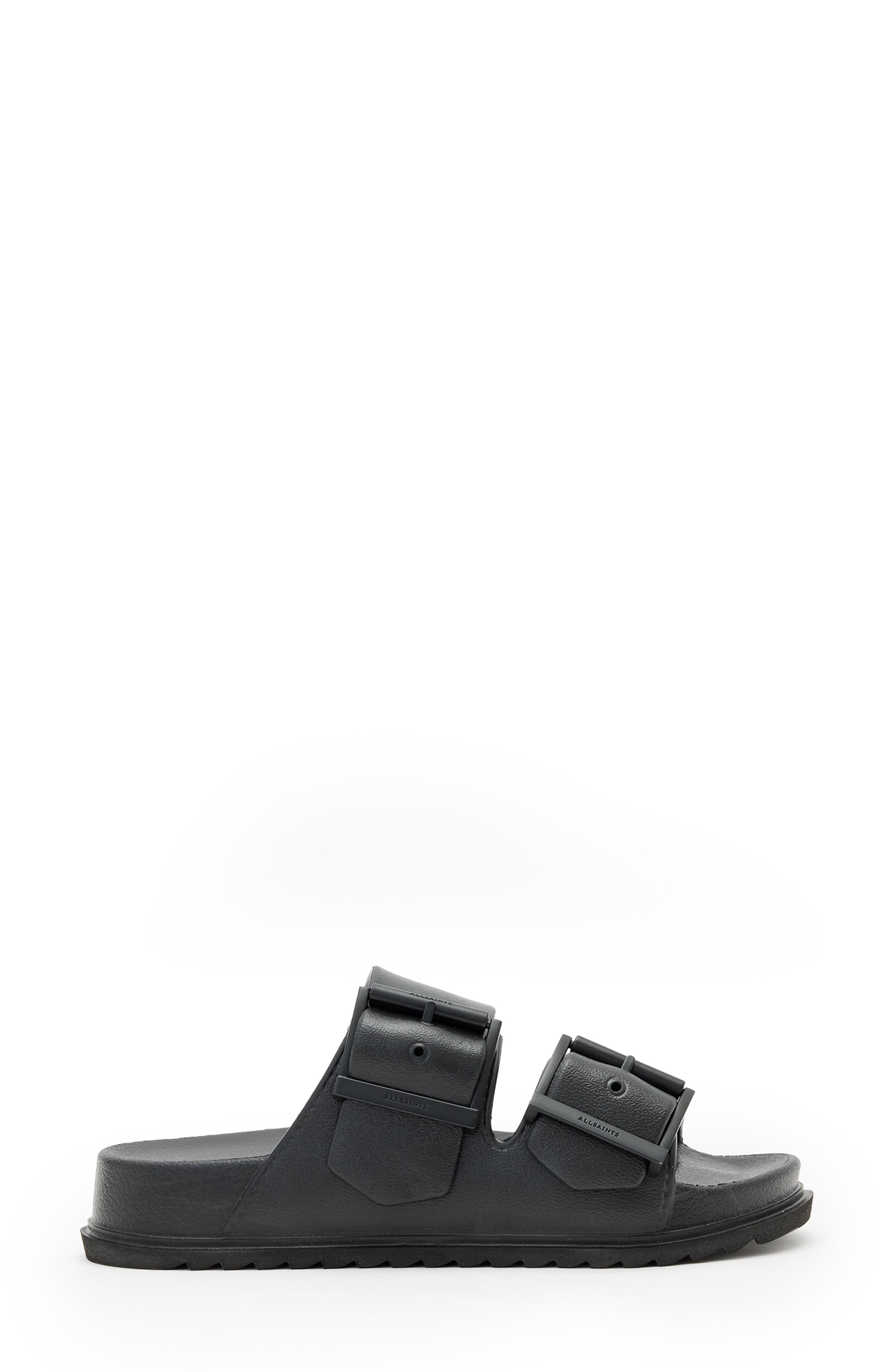 AllSaints Sian Two-Strap Sandal, Alternate, color, Black