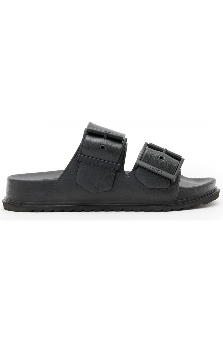 AllSaints Sian Two-Strap Sandal, Alternate, color, Black