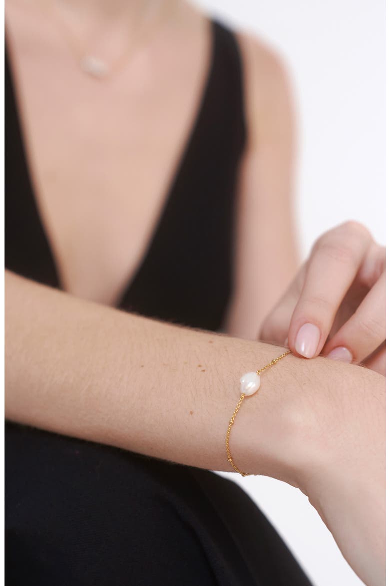 Nura Cultured Pearl Bracelet, Alternate, color, YELLOW GOLD
