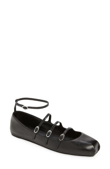 Alexander Mcqueen Mcqueen Women Leather Strap Ballet Flats